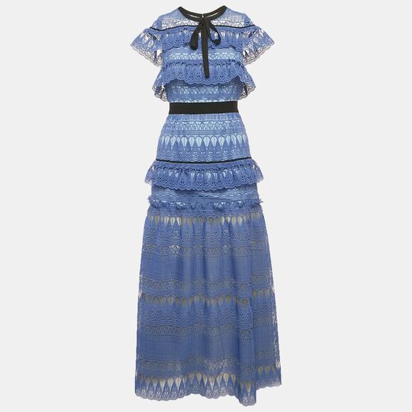 navy guipure lace daphne dress Self-Portrait Blue Teardrop Guipure Lace Daphne Maxi Dress S is available  for purchase on au PAY Market - Imported Goods Online Store Co.Ltd. | au  PAY Market
